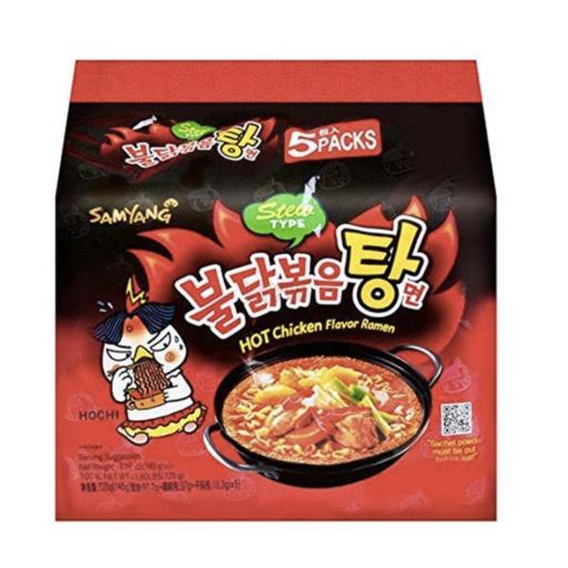 Samyang Buldak Hot Chicken Flavour Stew Type Ramen Noodle (Pack of 5x145g) 725g